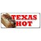 Signmission TEXAS HOT BANNER SIGN weiner hot dog sign chili frank grilled red grill B-Texas Hot - alternate 1